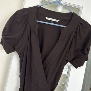 DVF DRESS vintage wool wrap espresso brown. Perfect condition. Ships fast!